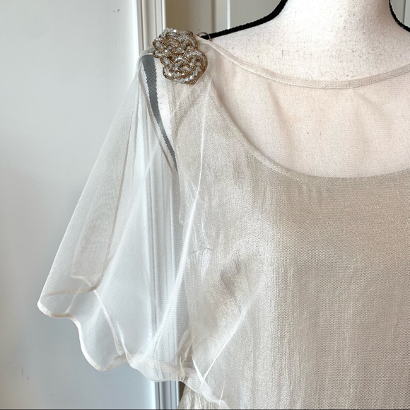 NWT LONDON TIMES Petite Layered Ruffle Dress—SZ 8P - Picture 4 of 16